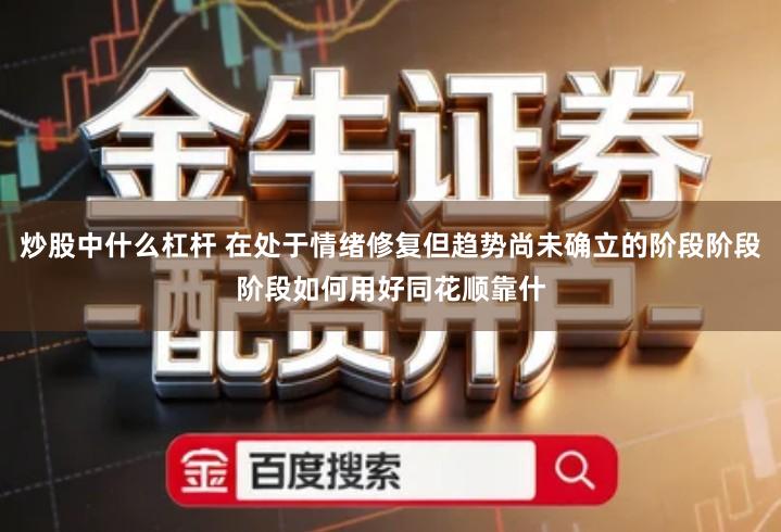 炒股中什么杠杆 在处于情绪修复但趋势尚未确立的阶段阶段阶段如何用好同花顺靠什