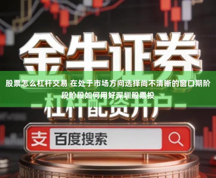 股票怎么杠杆交易 在处于市场方向选择尚不清晰的窗口期阶段阶段如何用好深圳股票投